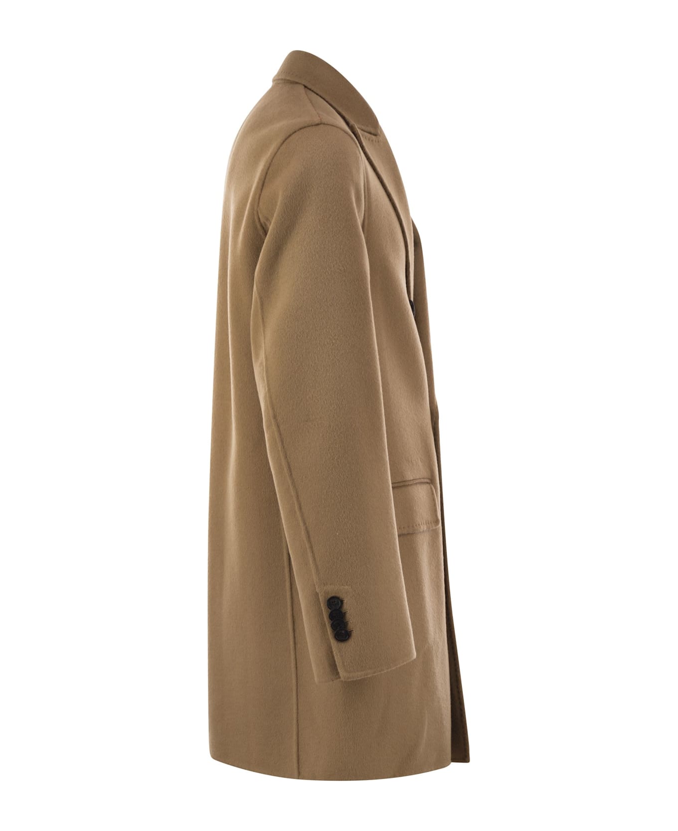 Paltò Gregorio - Double-breasted With Double Lance Lapels - Camel