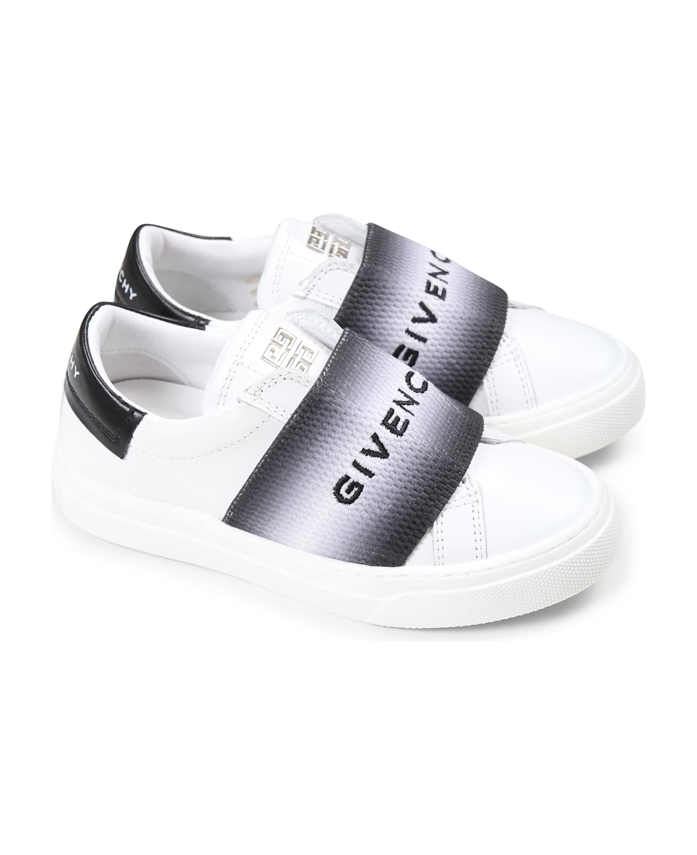 Givenchy White Sneakers For Kids With Logo - White