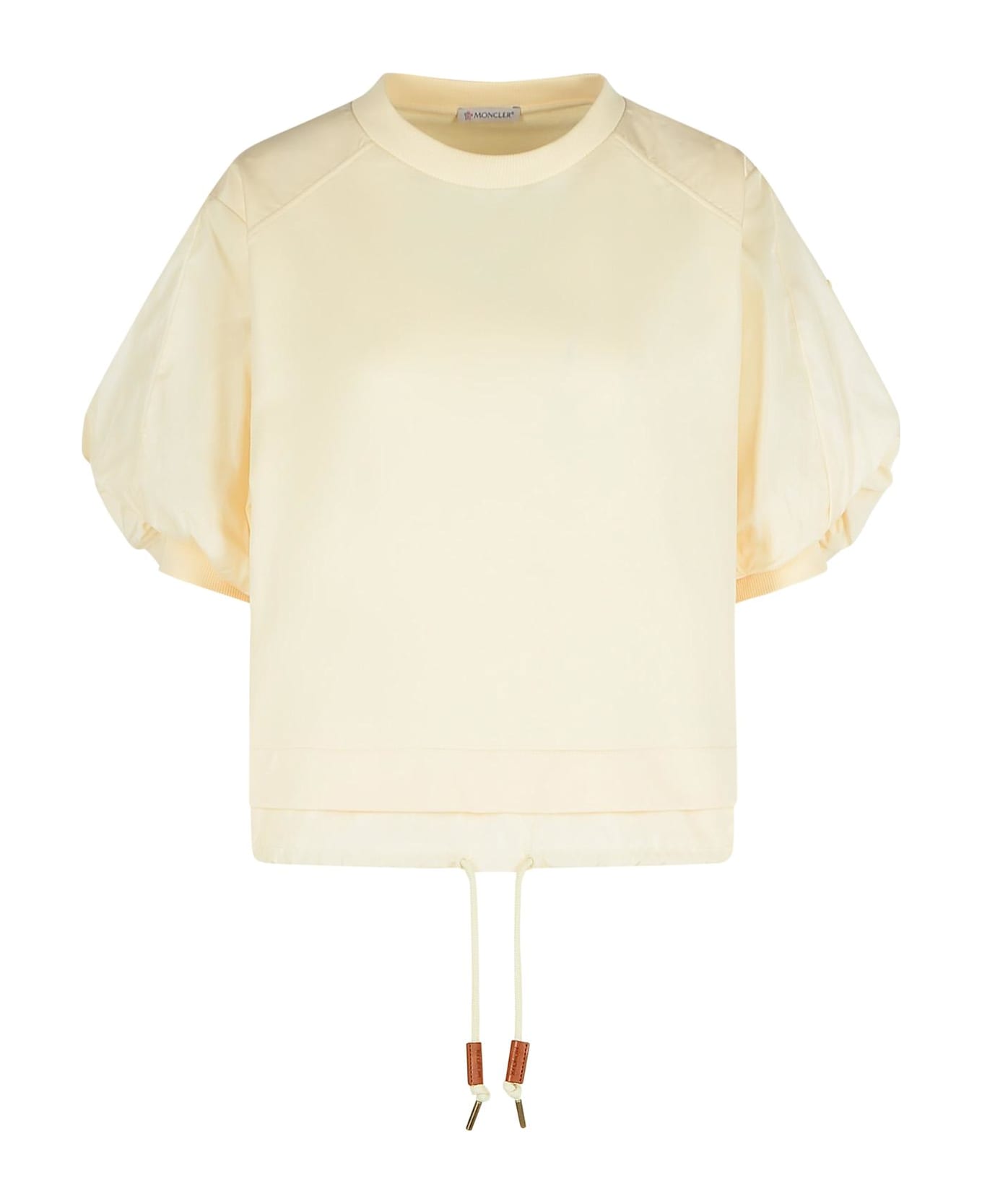 Moncler 'over' Ivory Cotton T-shirt - Ivory