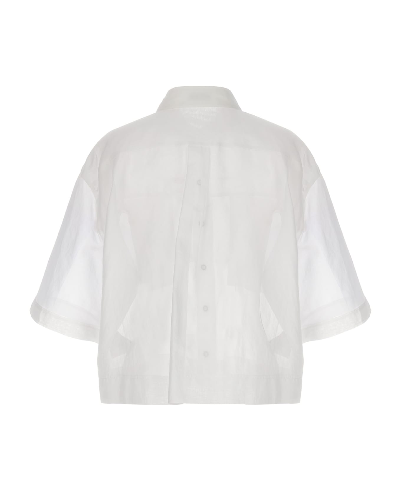 Brunello Cucinelli Semi-transparent Shirt - White