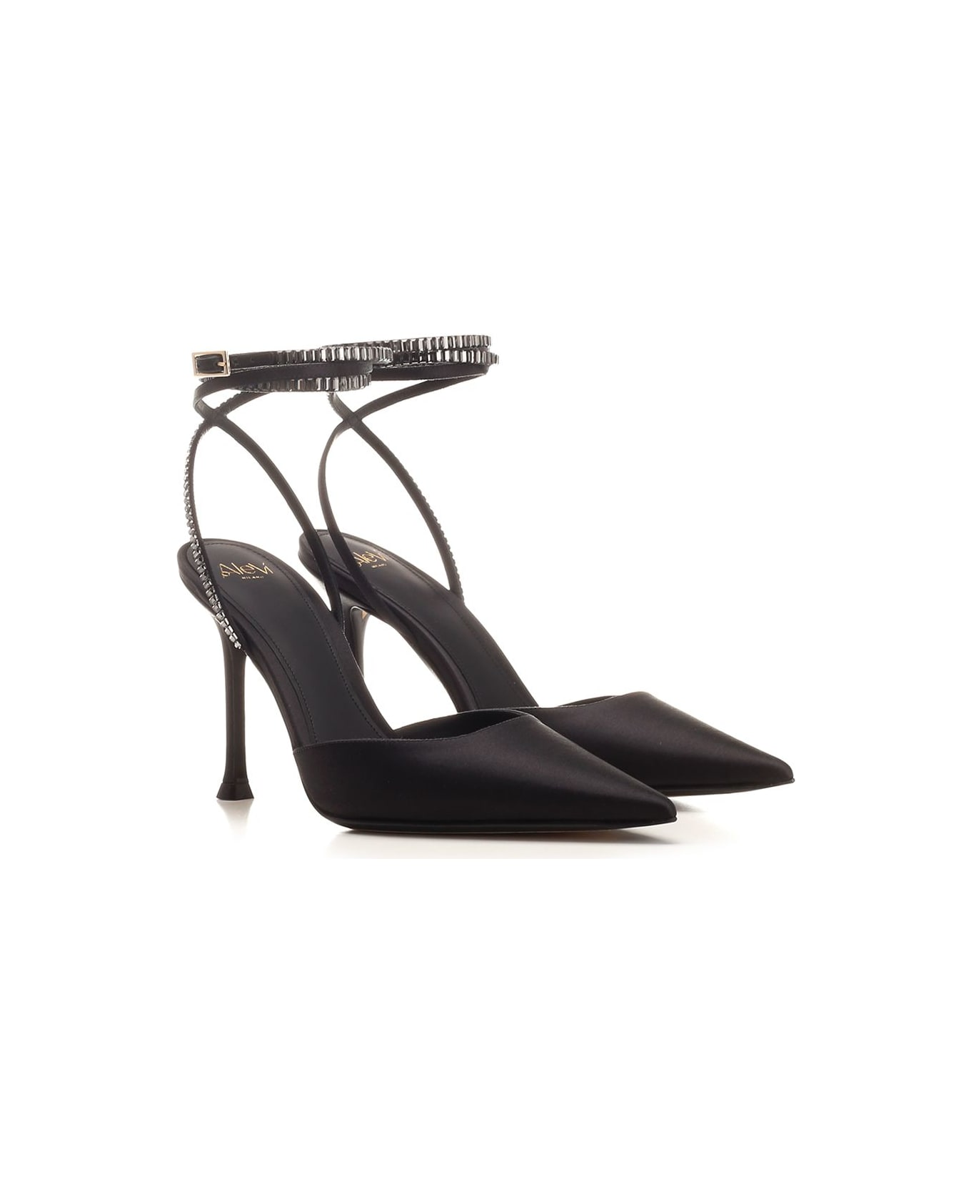 Alevì "axel" Satin Pump - Black