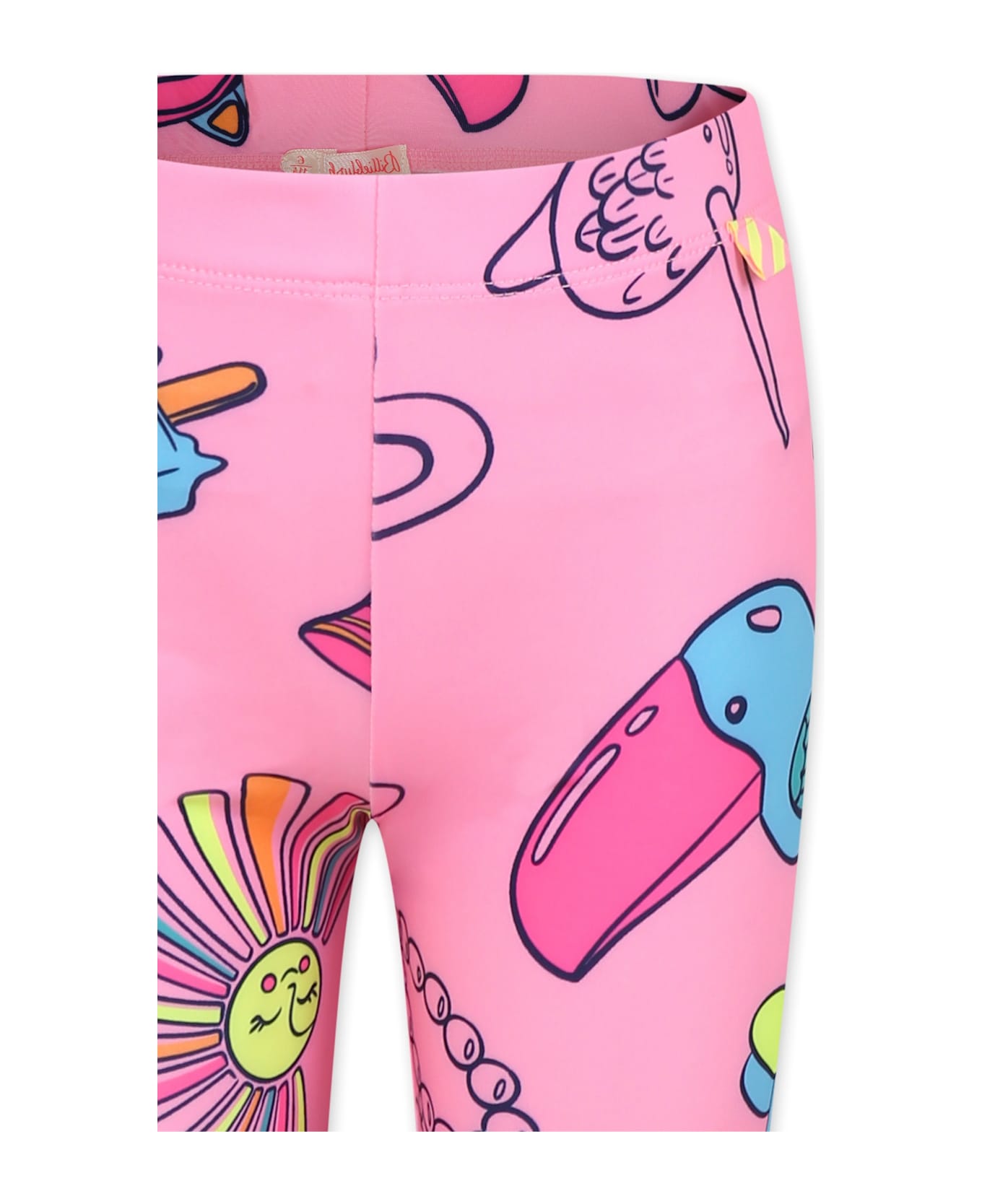 Billieblush Pink Shorts For Girl With Print - Pink