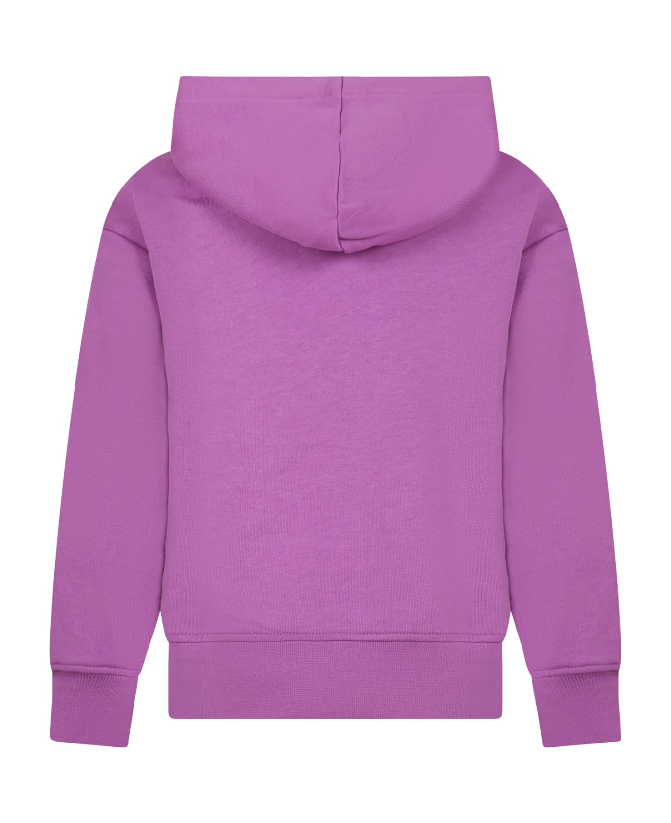 MSGM Lilac Sweatshirt For Girl With Logo - Lilac ニットウェア＆スウェットシャツ