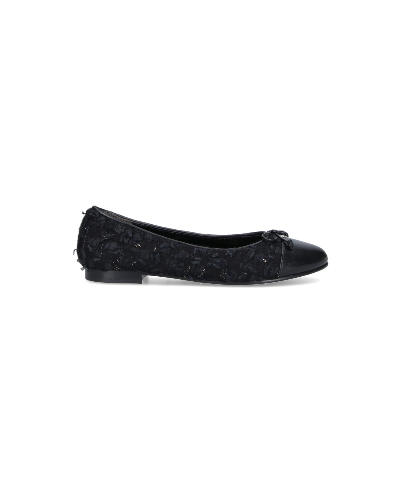Tory Burch Tweed Ballet Flats In Wool Blend - Blue