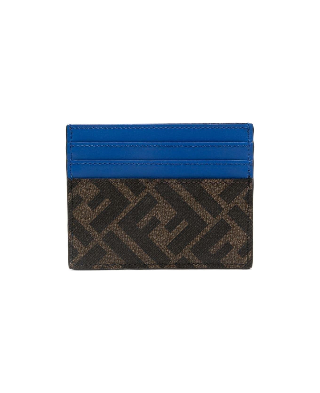 Fendi Diagonal Ff Printed Card Holder - Beige