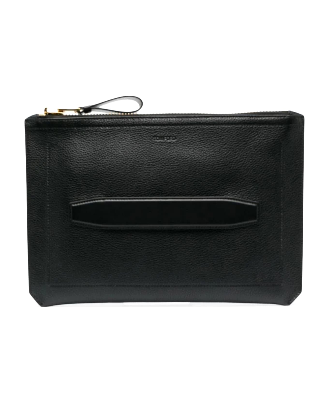 Tom Ford Black Leather Clutch - 1N001