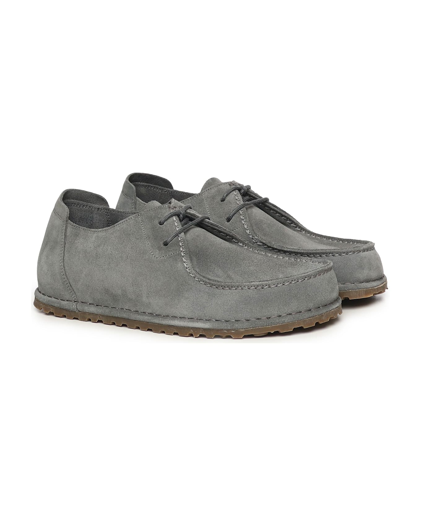 Birkenstock Utti Suede Moccasins - BASALT GREY