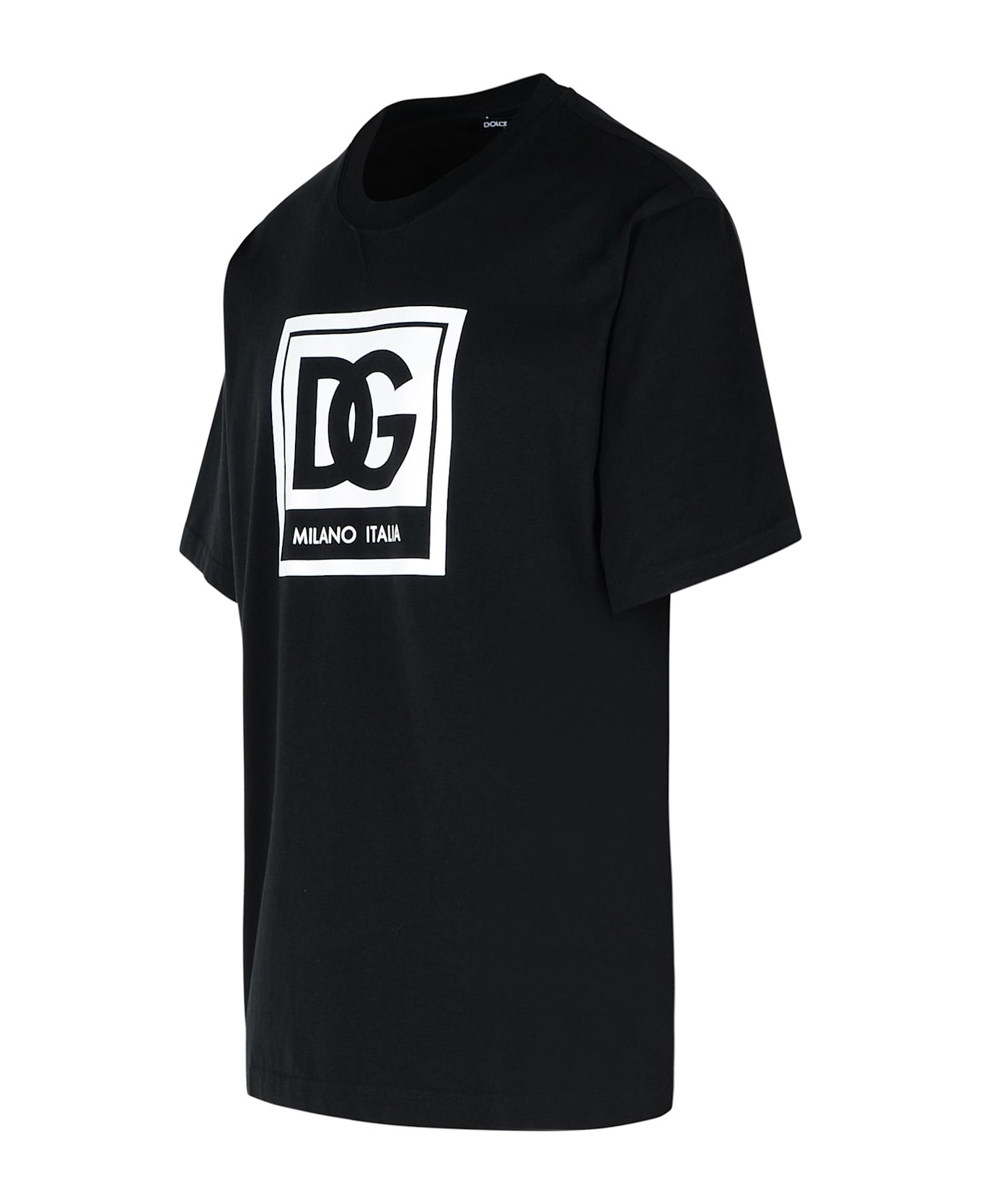 Black Cotton T-shirt - Thumbnail 3