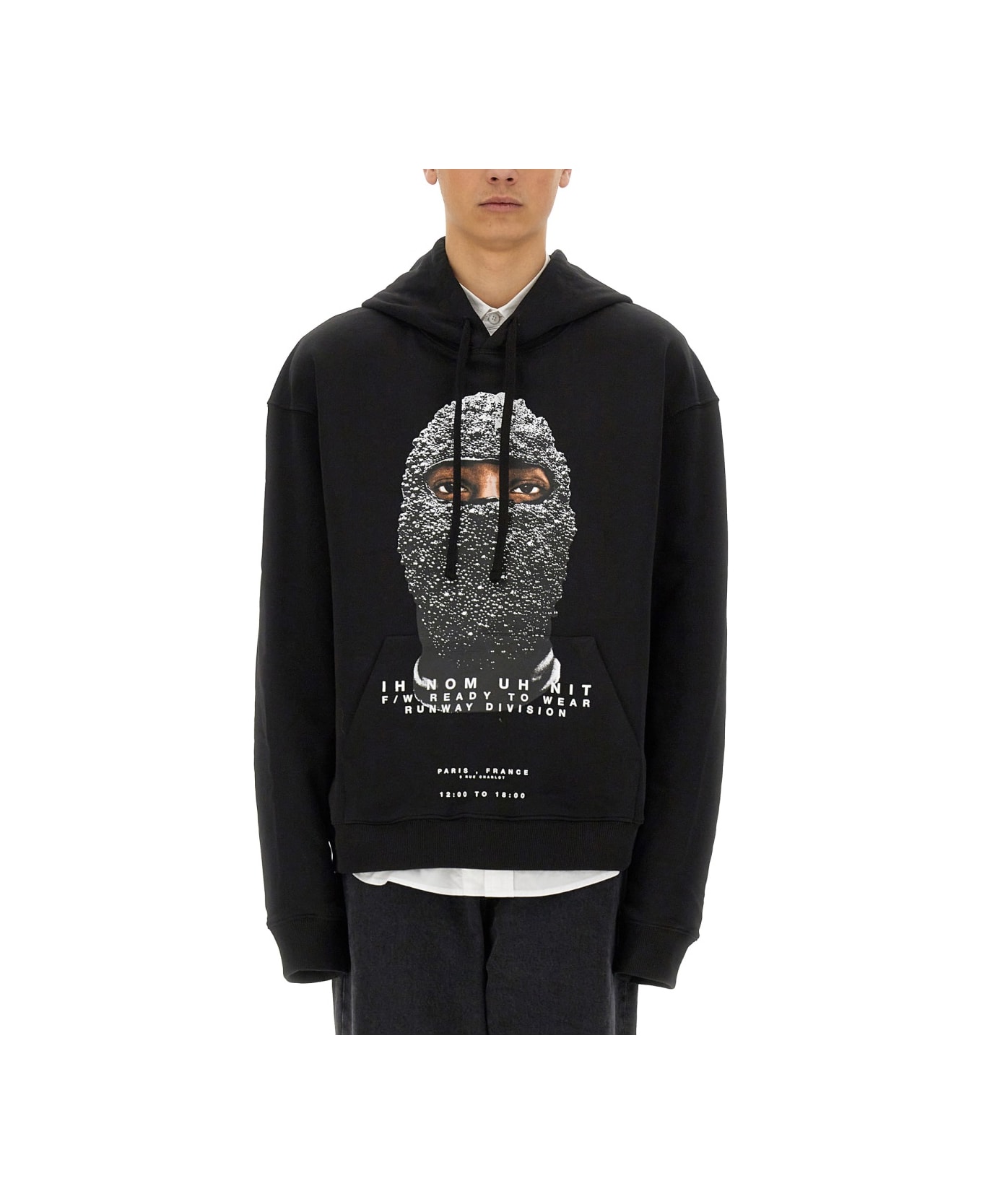 ih nom uh nit Hoodie - BLACK