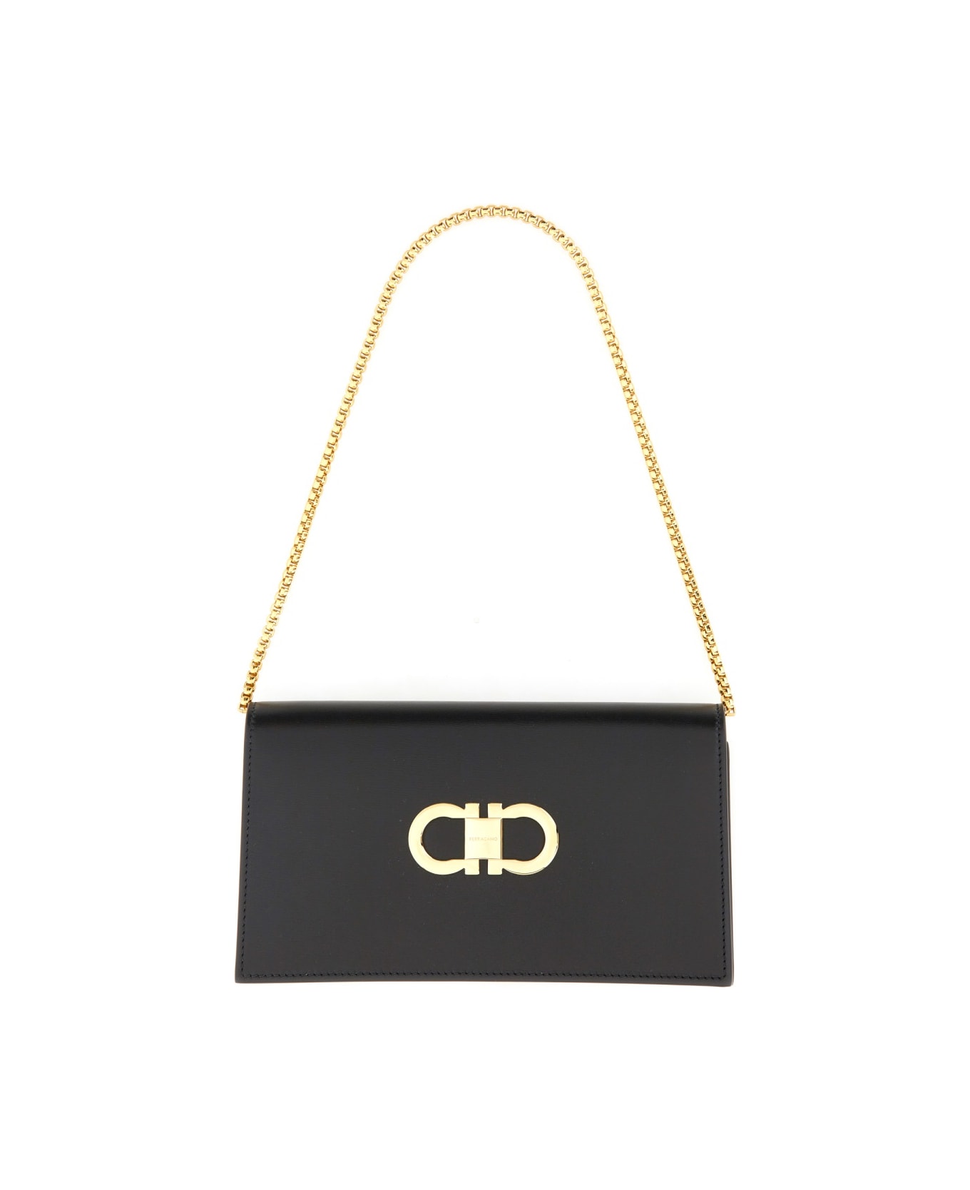 Ferragamo Mini Bag With Hooks - BLACK