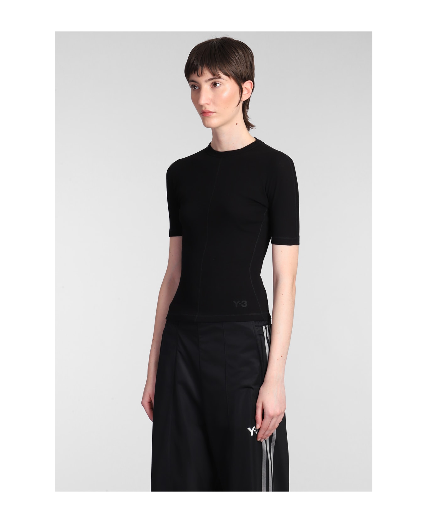 Y-3 T-shirt In Black Cotton - Black