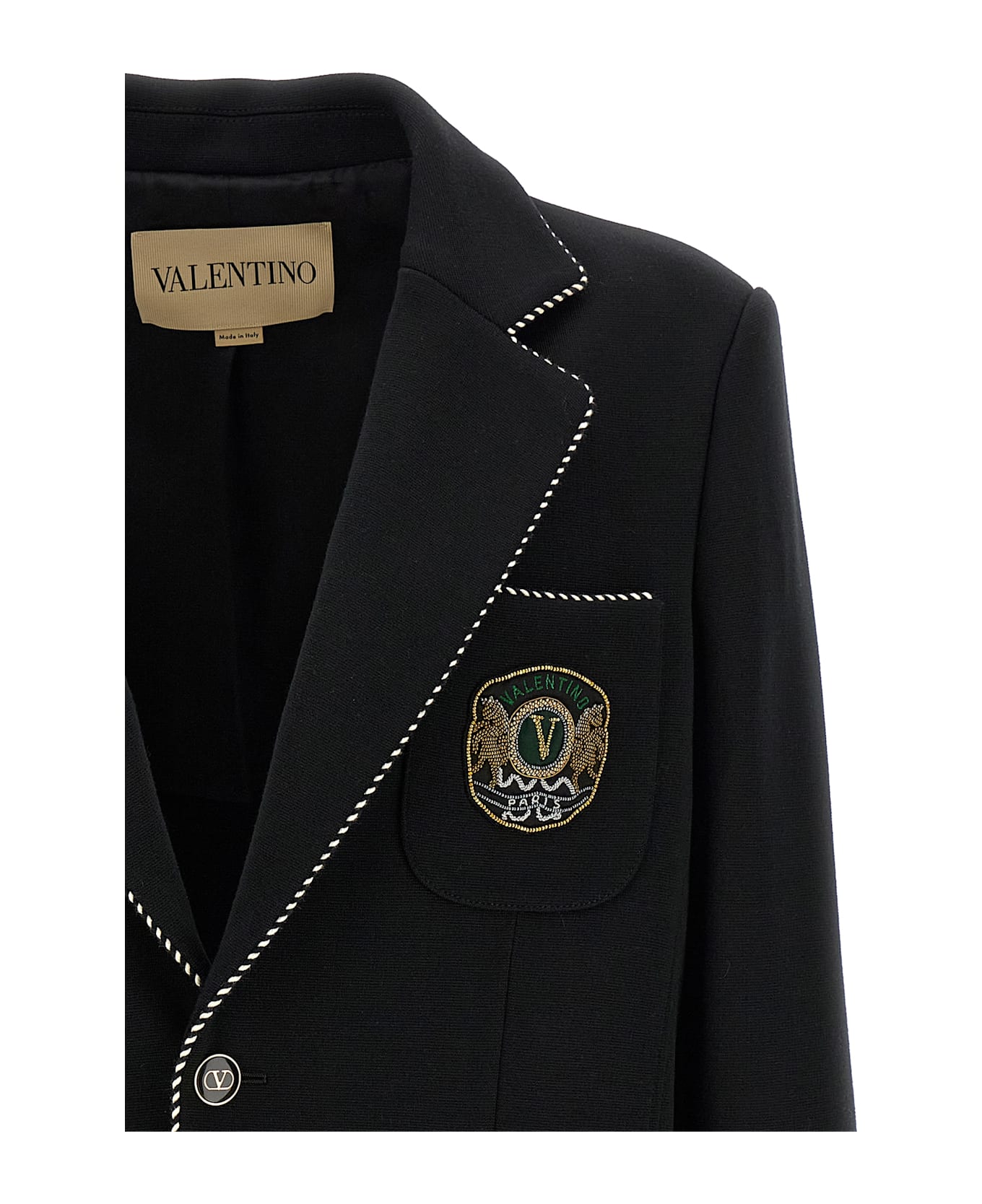 Valentino Garavani Valentino Garavini Single-breasted Blazer - Black  