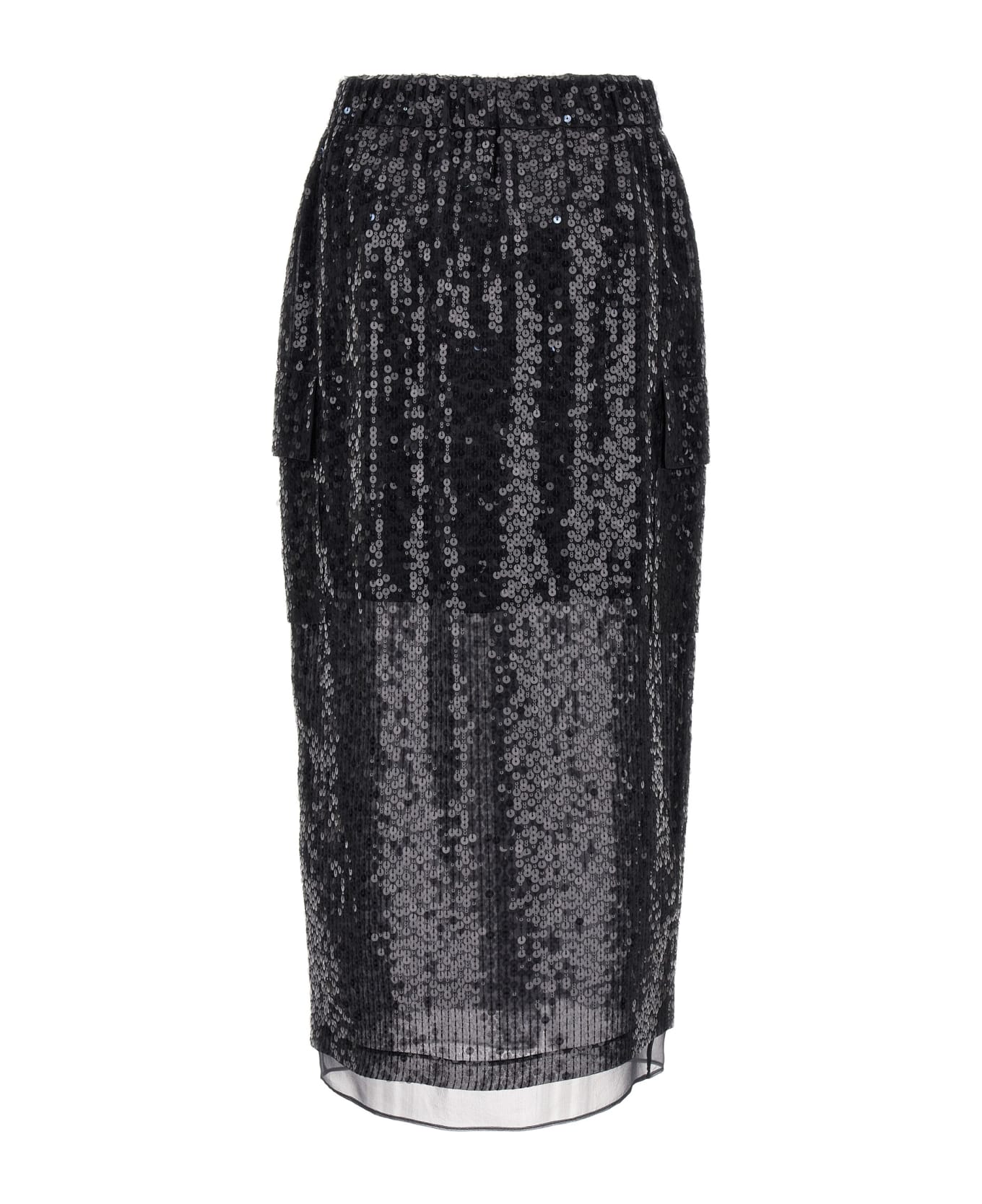 Brunello Cucinelli Sequin Skirt - Gray スカート