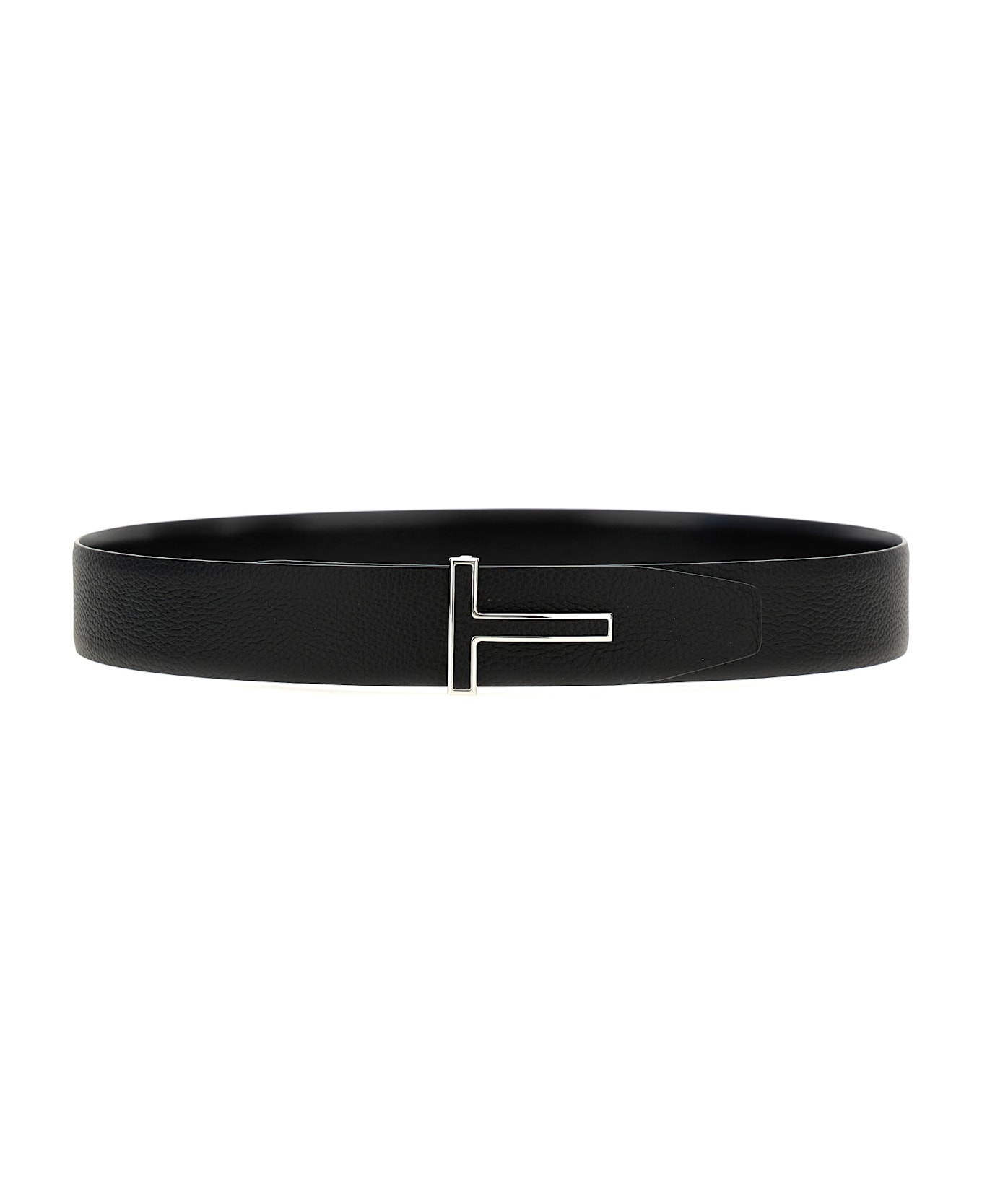 Tom Ford Logo Reversible Belt - Black  