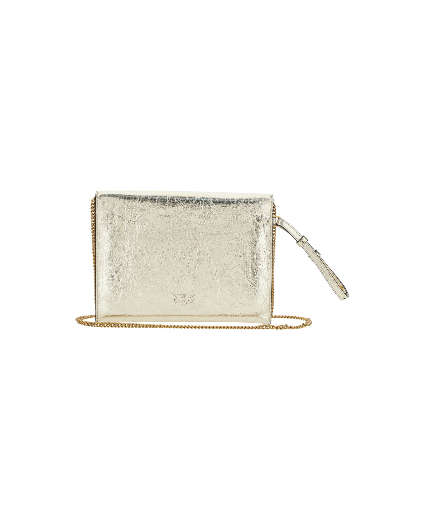 Pinko Flat Purse Handle Used - Metallic