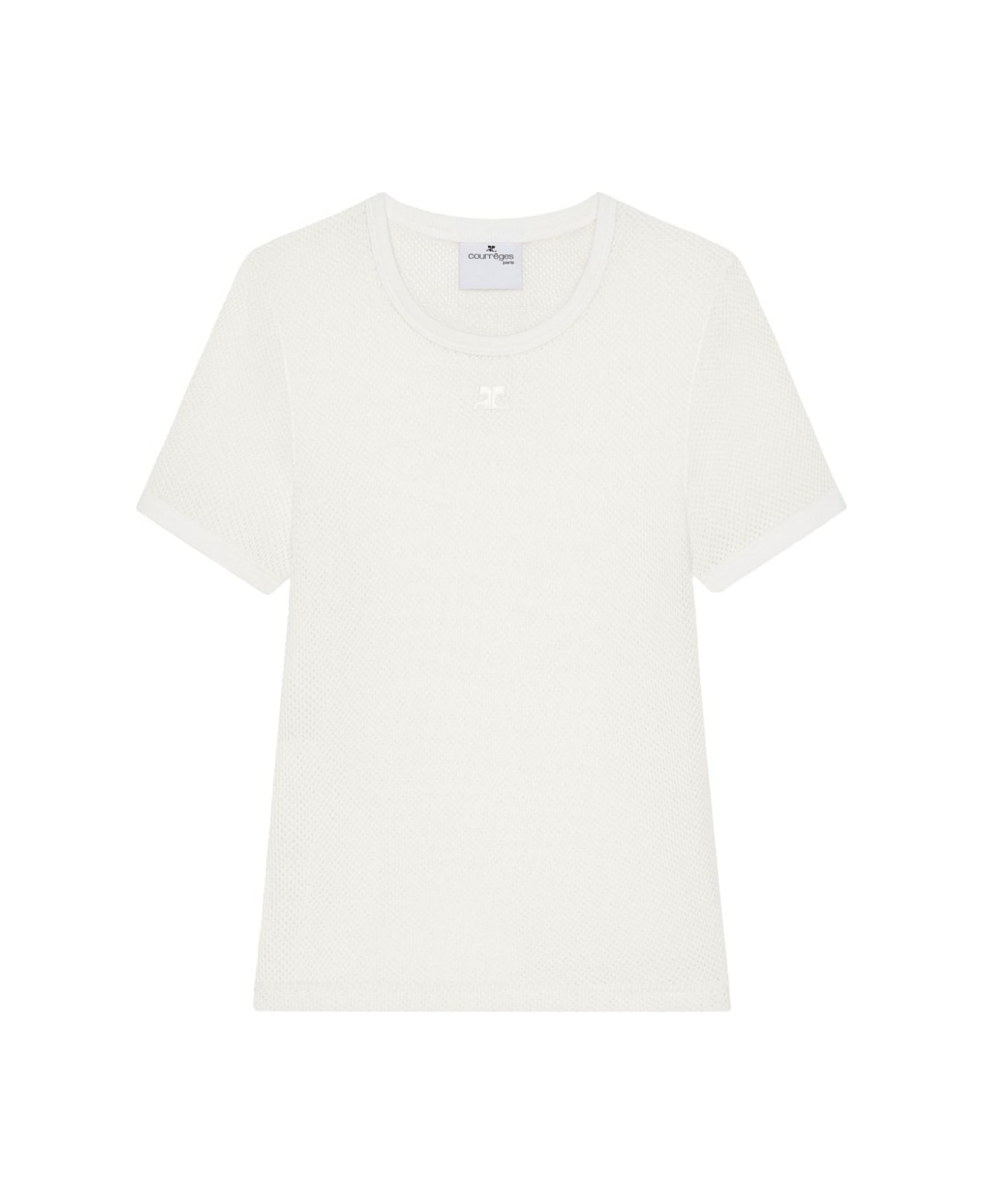 Courrèges Logo Cotton T-shirt - White