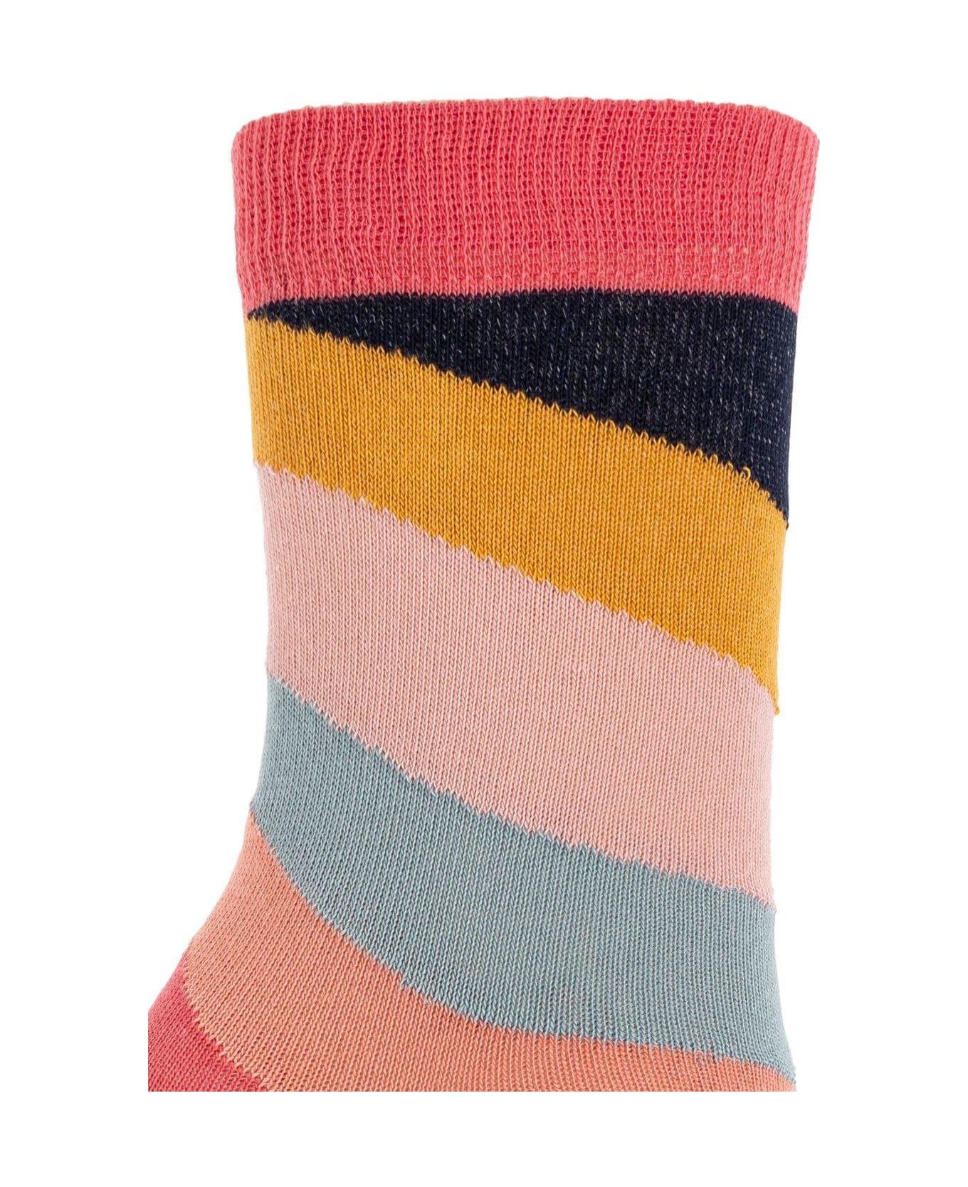 Paul Smith Three Pack Of Cotton Socks With Lurex Thread - MultiColour