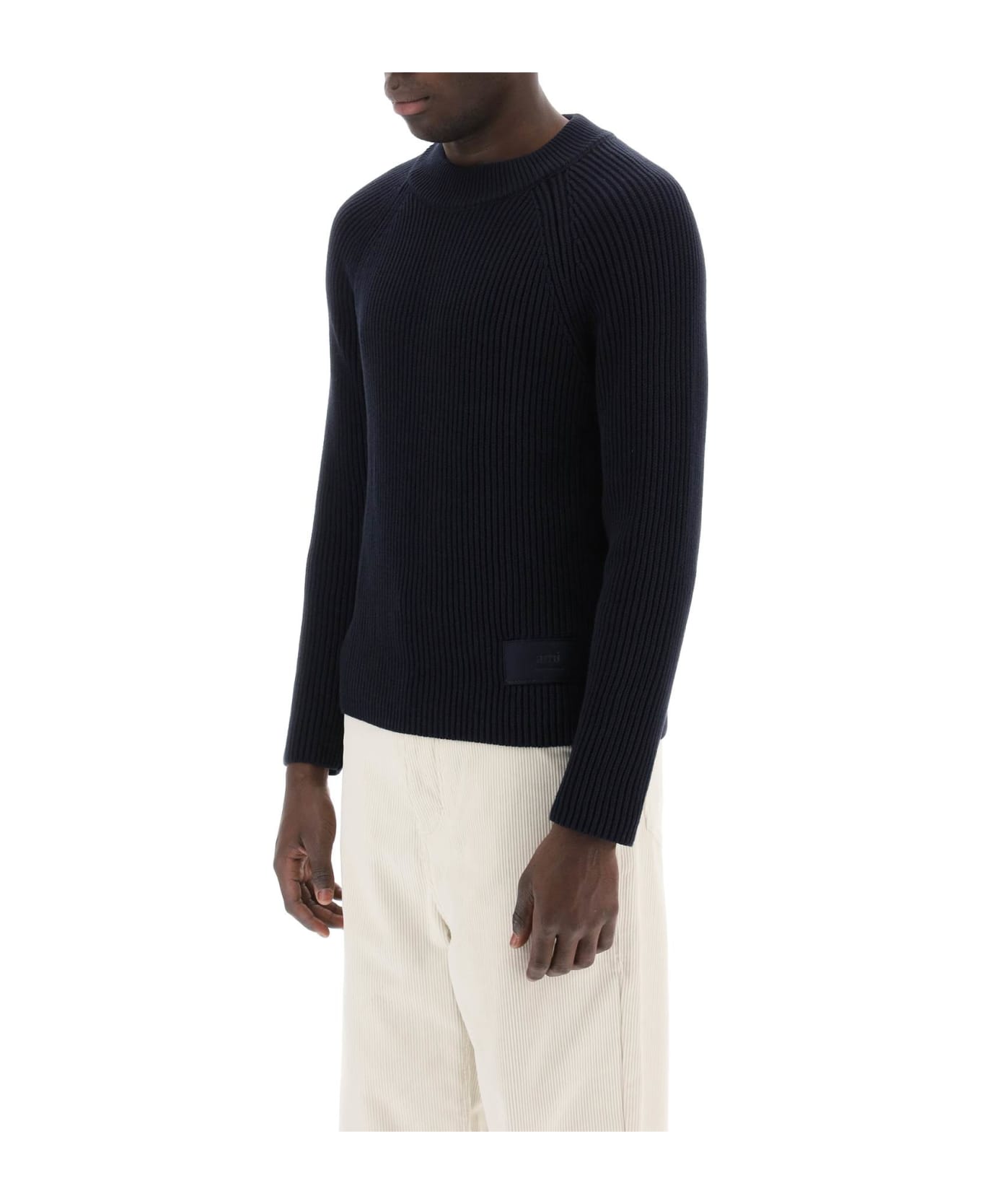 Ami Alexandre Mattiussi Cotton-wool Crewneck Sweater - NIGHT BLUE (Blue) ニットウェア