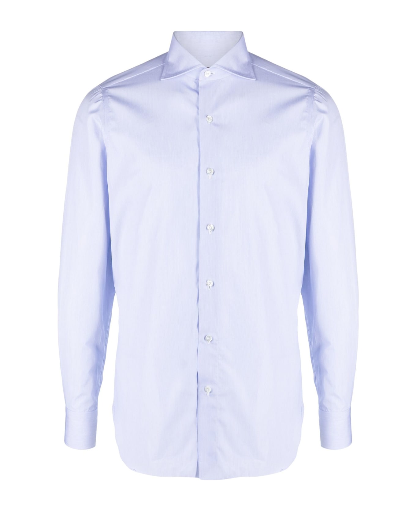 Finamore Light Blue Cotton Shirt - Blue