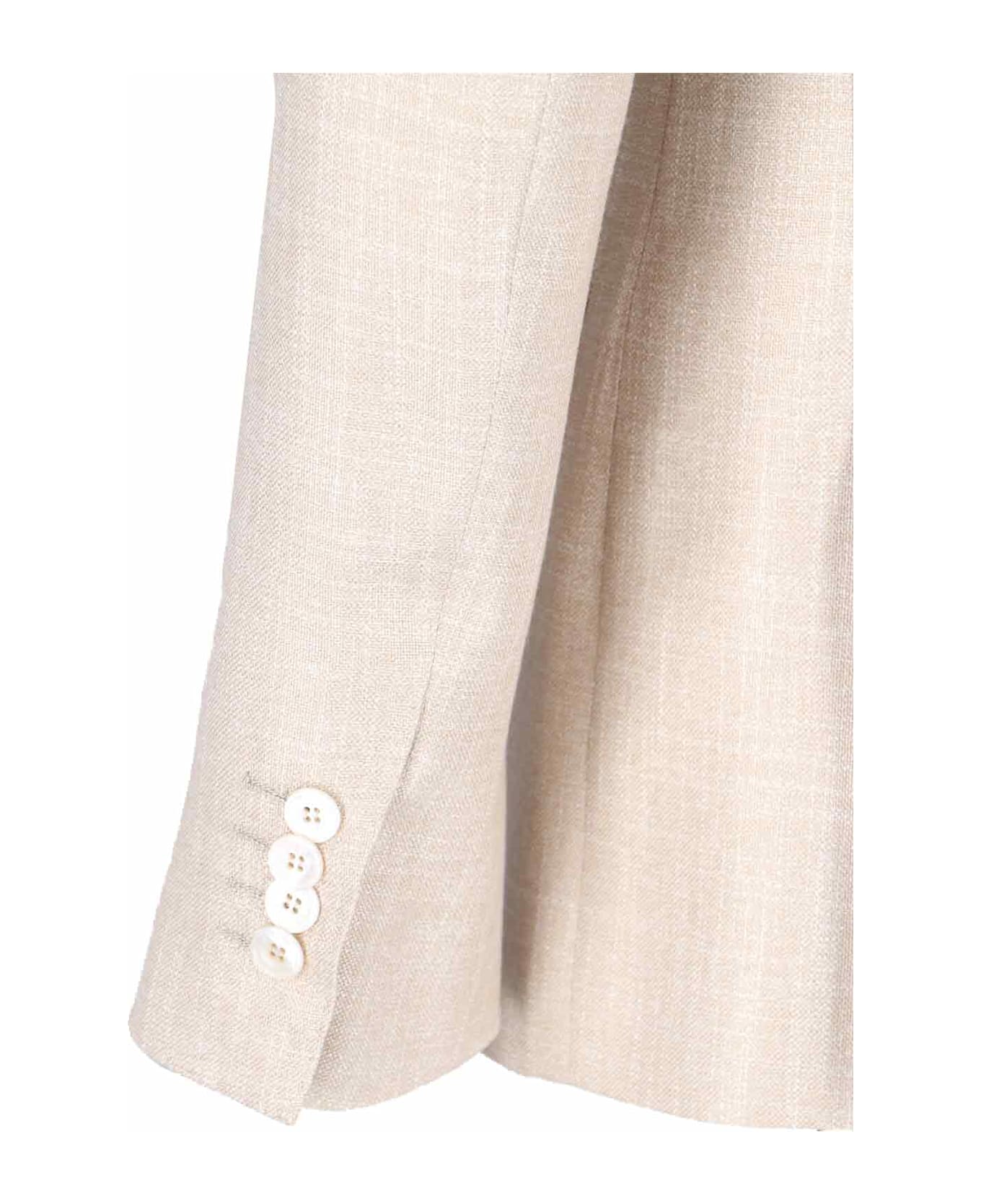 Kiton Double-breasted Blazer - Beige