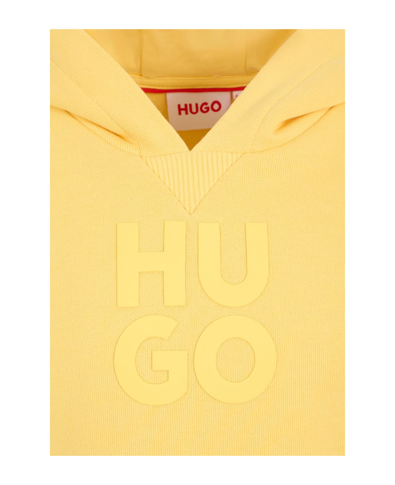 Hugo Boss Yellow Sweatshirt For Boy With Logo - Yellow