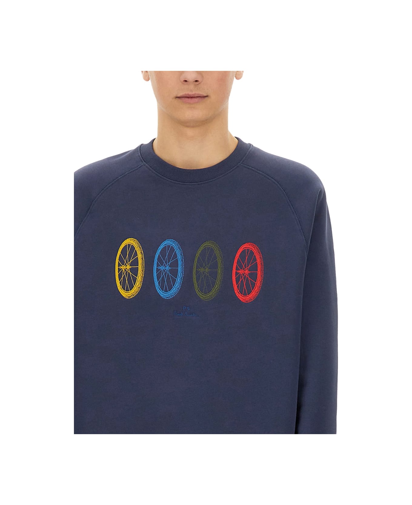 PS by Paul Smith "bike Wheel" Sweatshirt - BLUE