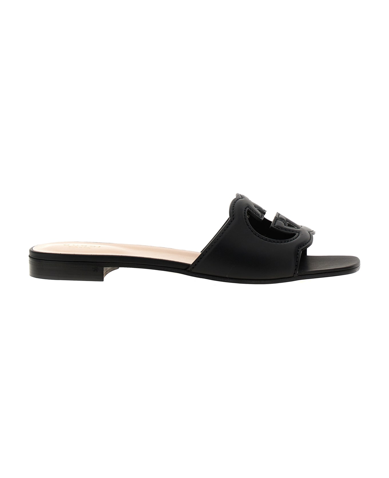 Gucci 'incrocio Gg' Sandals - Black