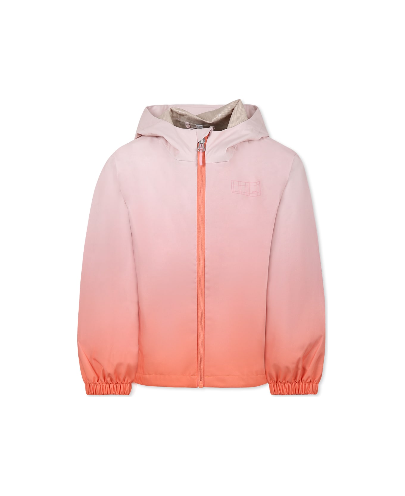Molo Pink Windbreaker Jacket For Girl With Logo - Pink