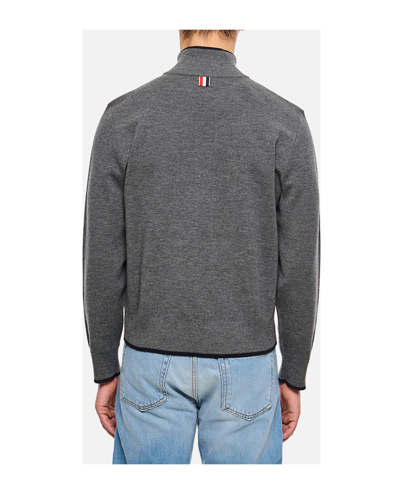 Thom Browne Half Zip Pullover - Grey