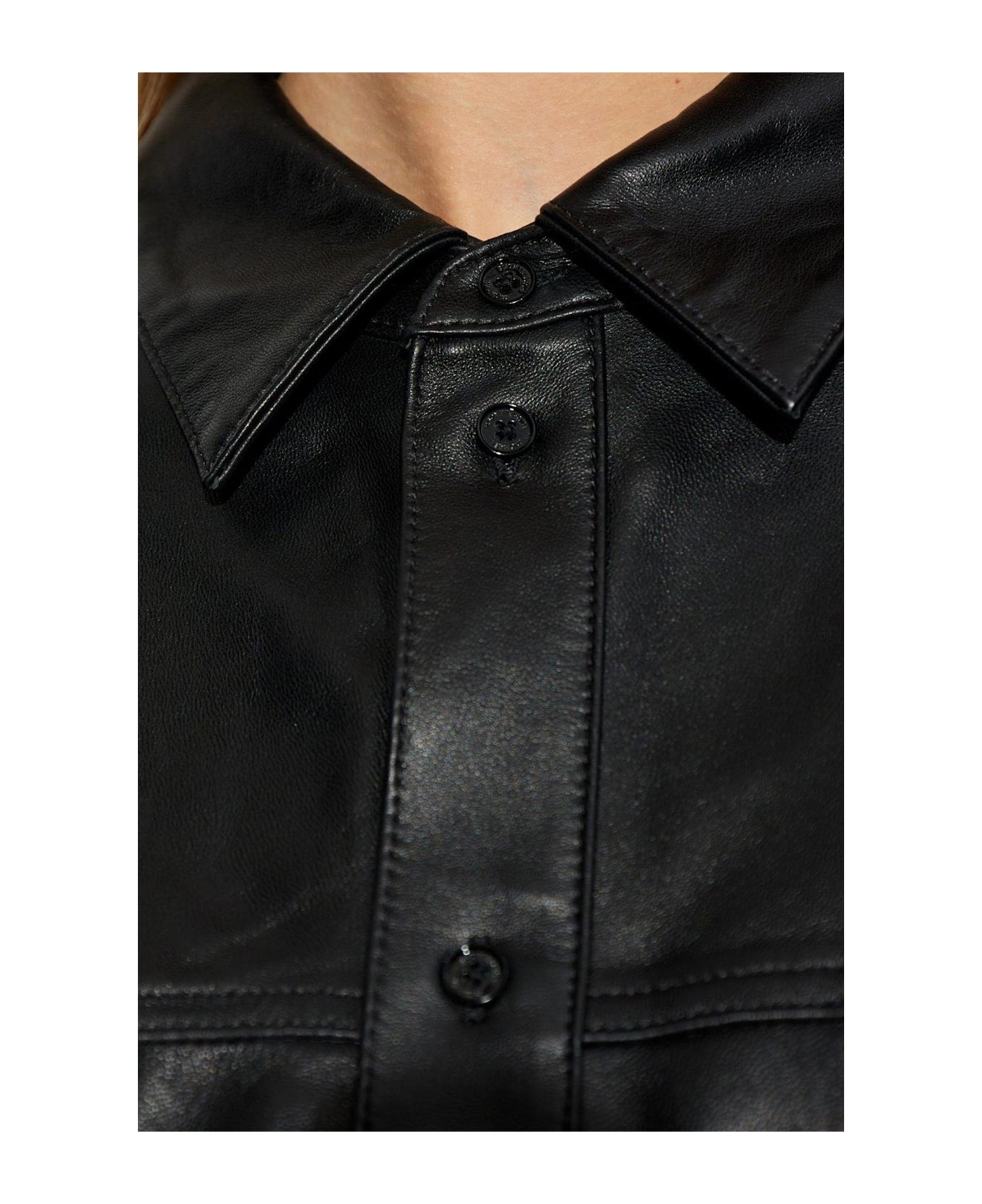 Michael Kors Buttoned Long-sleeved Oversized Jacket - BLACK