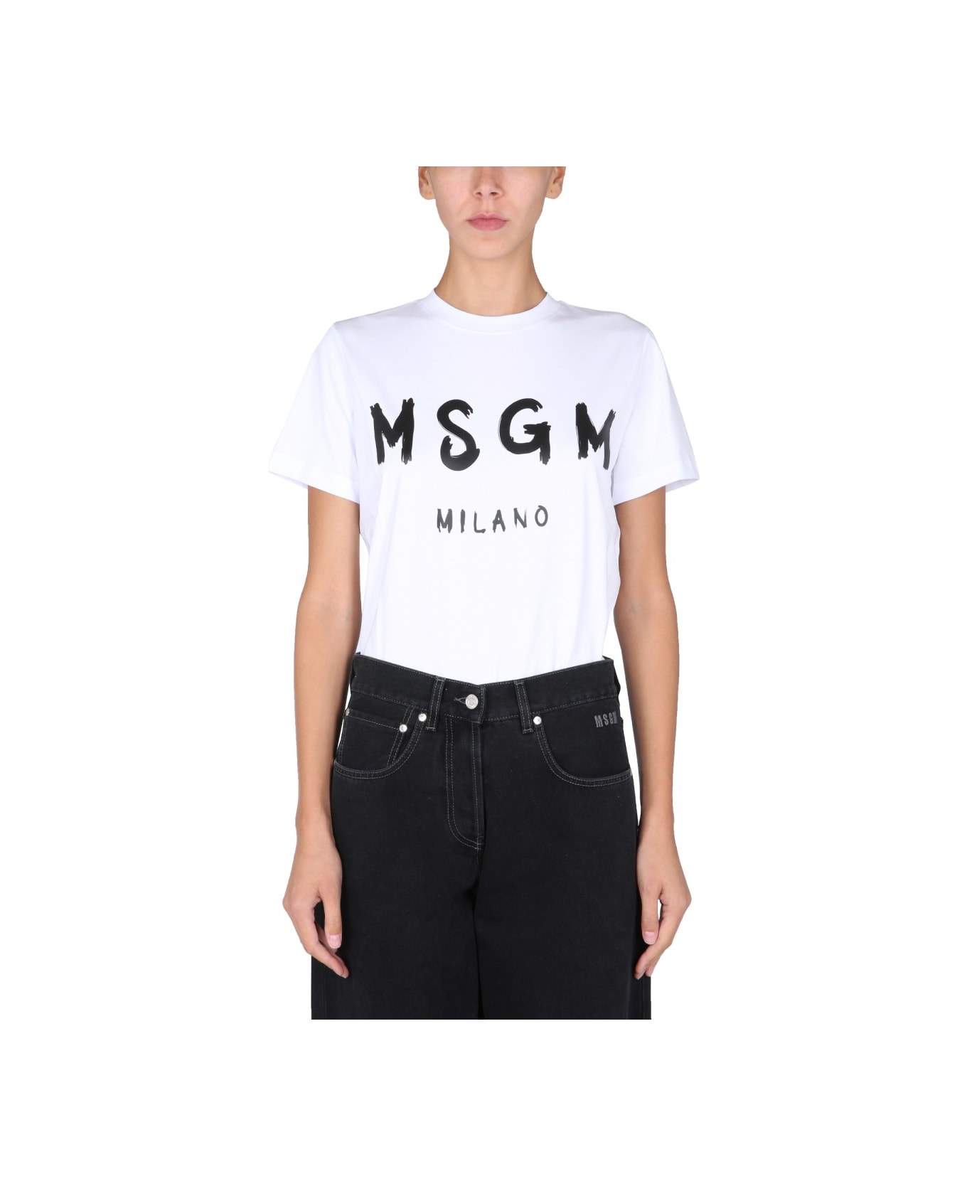 MSGM T-shirt Con Logo - White Tシャツ