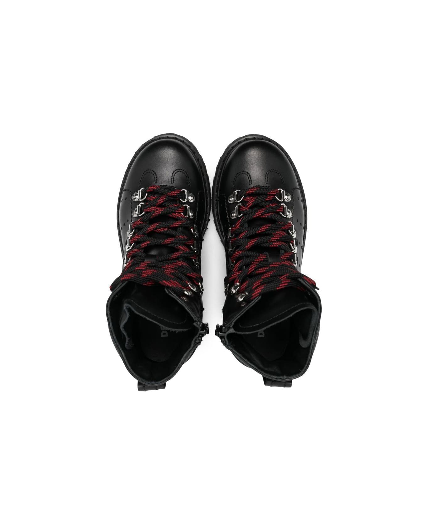 Dsquared2 Lace-up Leather Ankle Boots - Black