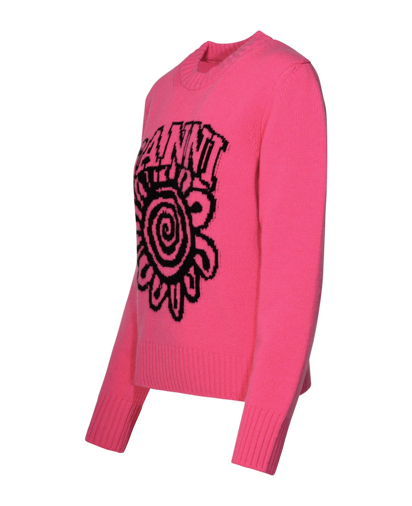 Ganni Fuchsia Wool Blend Sweater - PINK