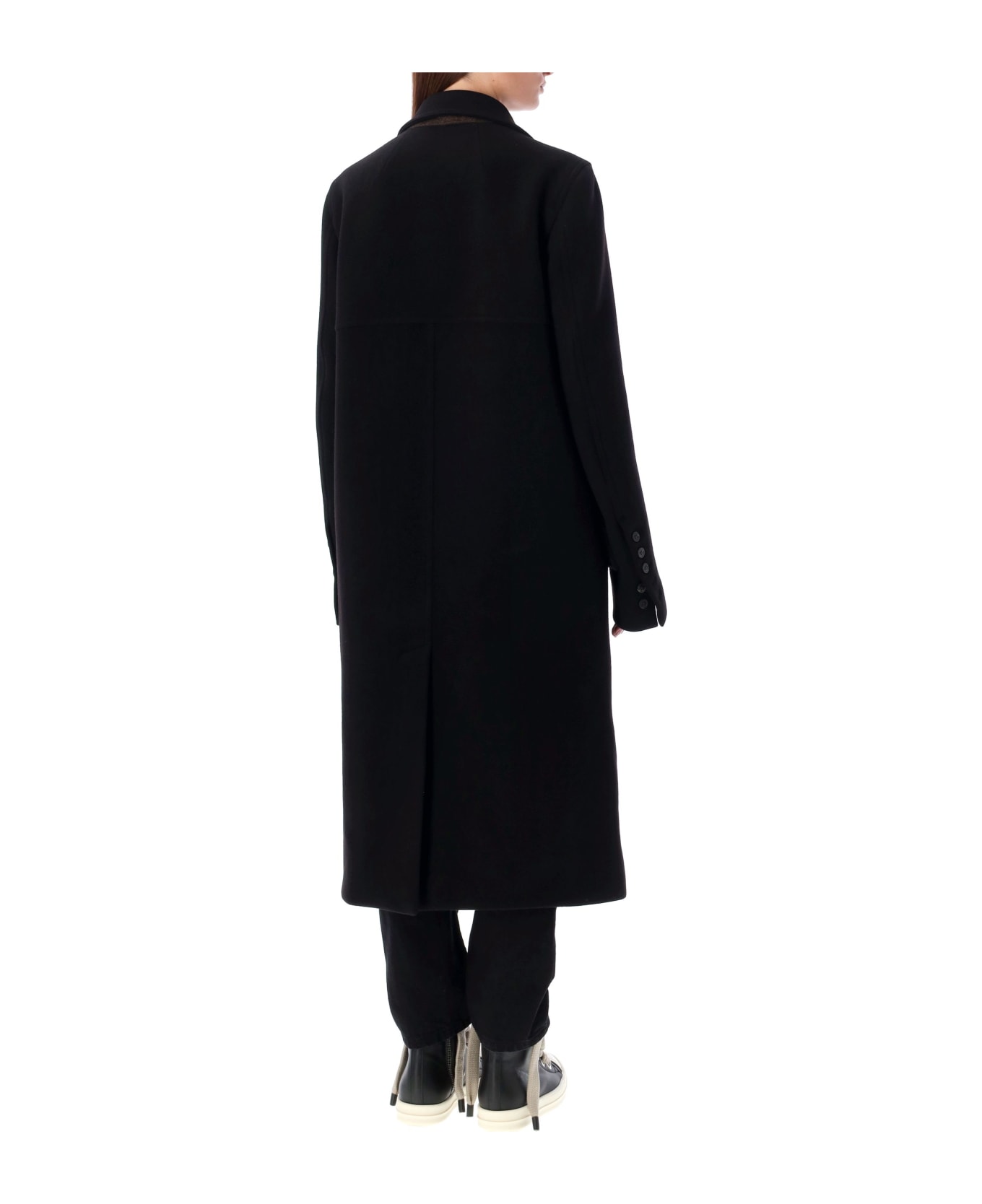 Rick Owens Officer Coat - BLACK