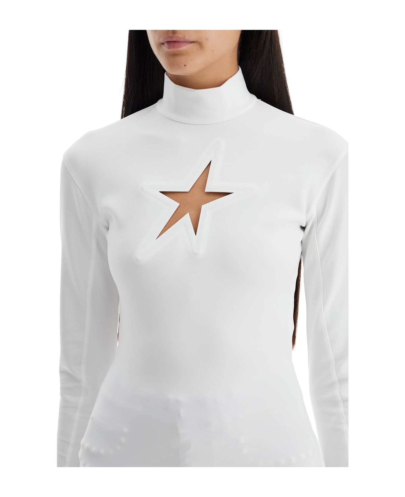 Mugler Long-sleeved Star Top For - OFF WHITE (White)