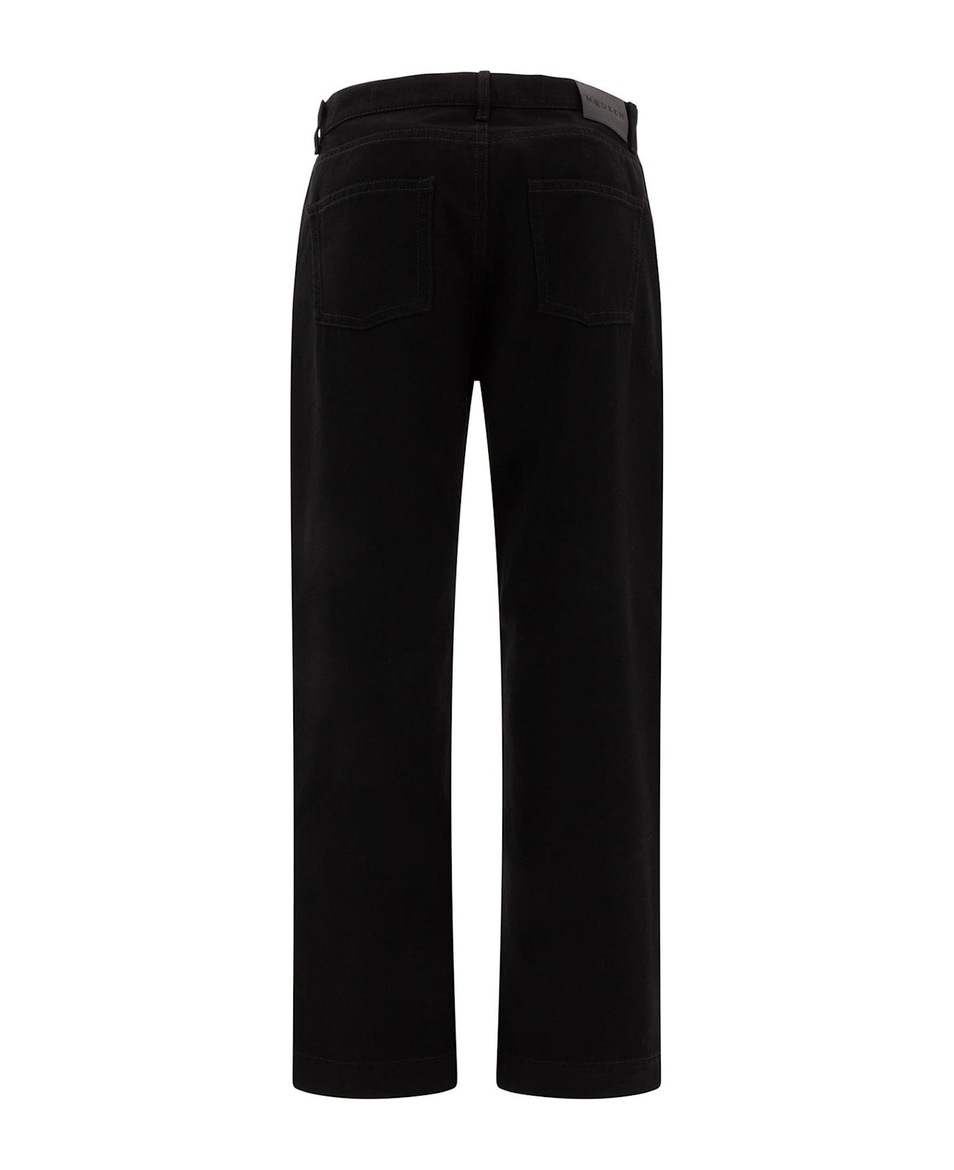 Alexander McQueen Wide-leg Logo Patch Jeans - Black