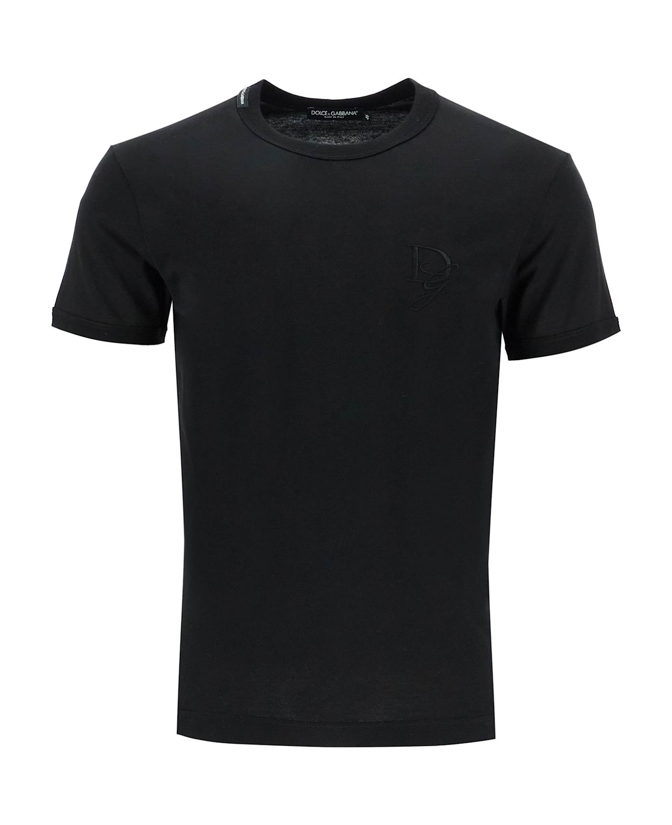 Dolce & Gabbana Dg Embroidered T-shirt With - NERO (Black)