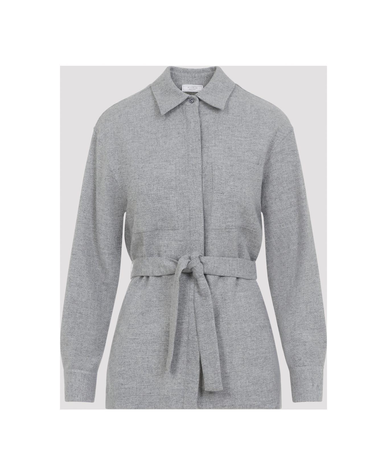 Peserico Flannel Shirt - Grigio Pietra