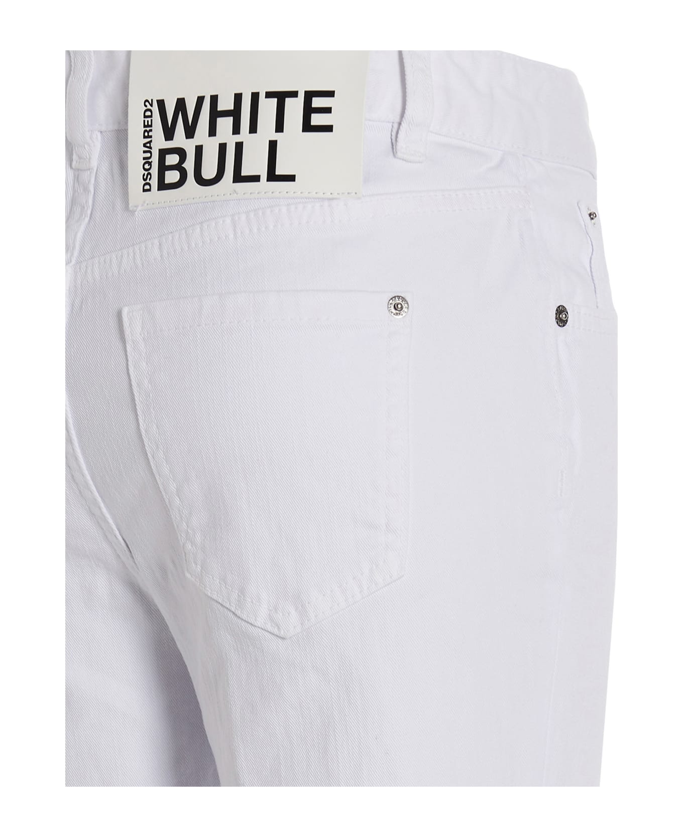 Dsquared2 'super Flared Cropped' Jeans - White