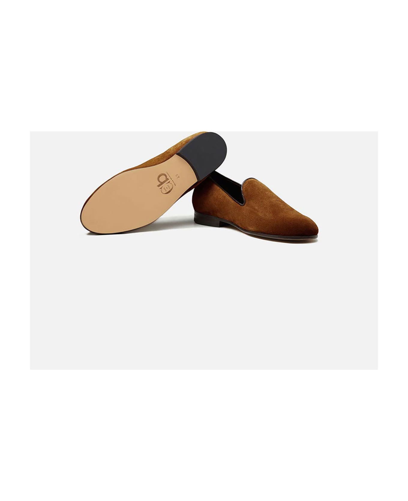 CB Made in Italy Suede Flats Positano - Tobacco