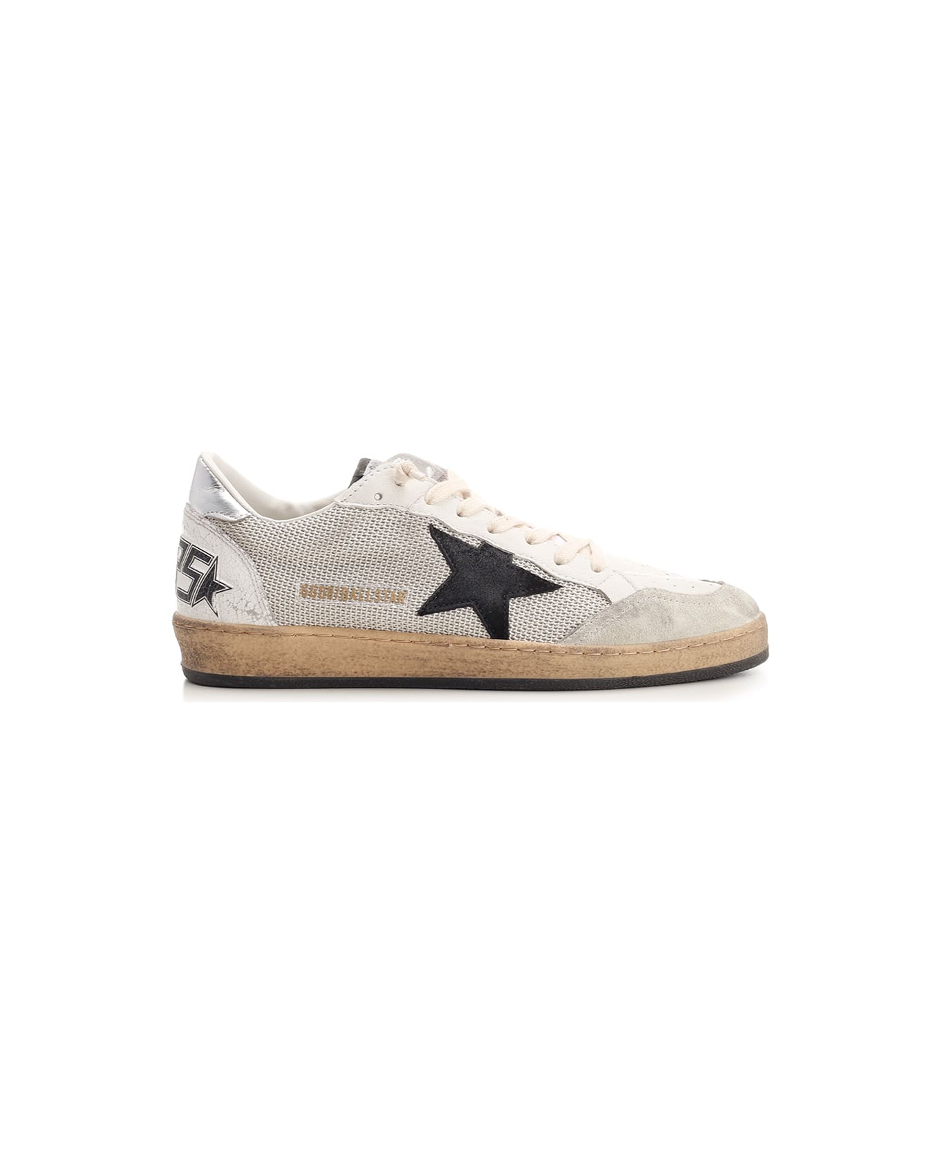 Golden Goose Ball Star Sneakers - Light Silver/Black/White/Silve