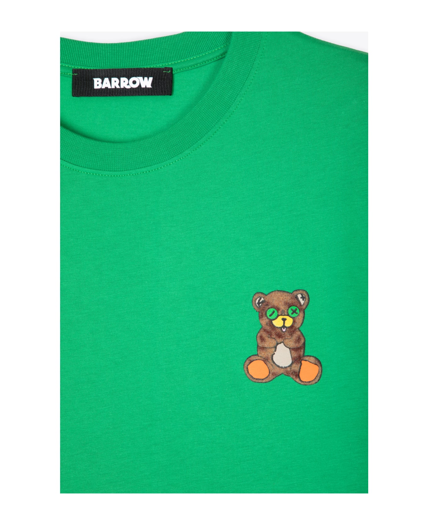 Barrow Jersey T-shirt Unisex Emerald Green T-shirt With Chest Teddy Bear Print - Green シャツ