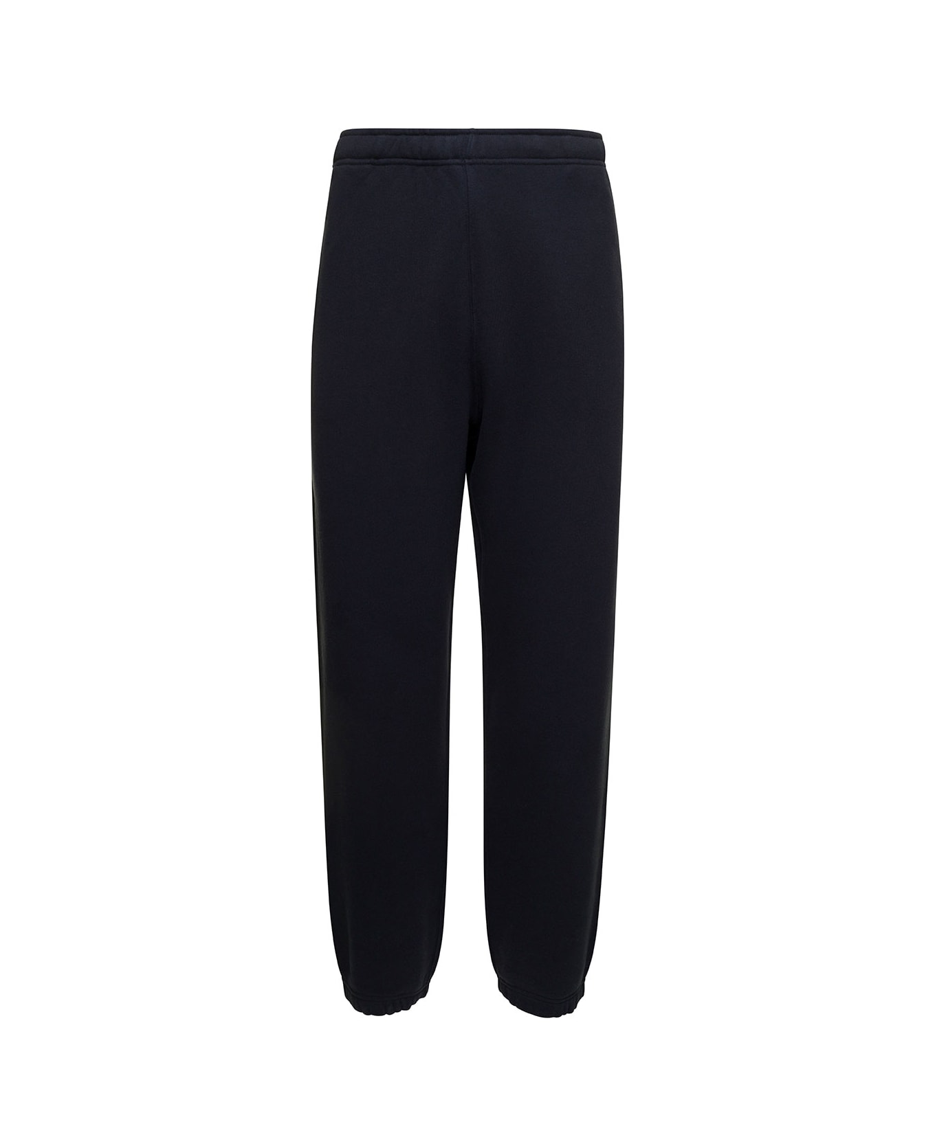Stone Island Blue Jogger Pants With Contrasting Logo Embroidery In Cotton Woman - Blu