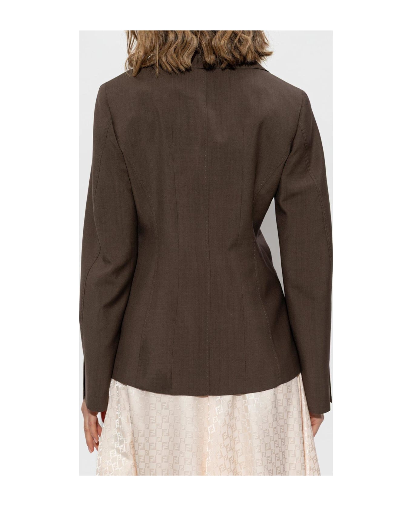 Fendi Single-breasted Tailored Blazer - Rxg Cedar