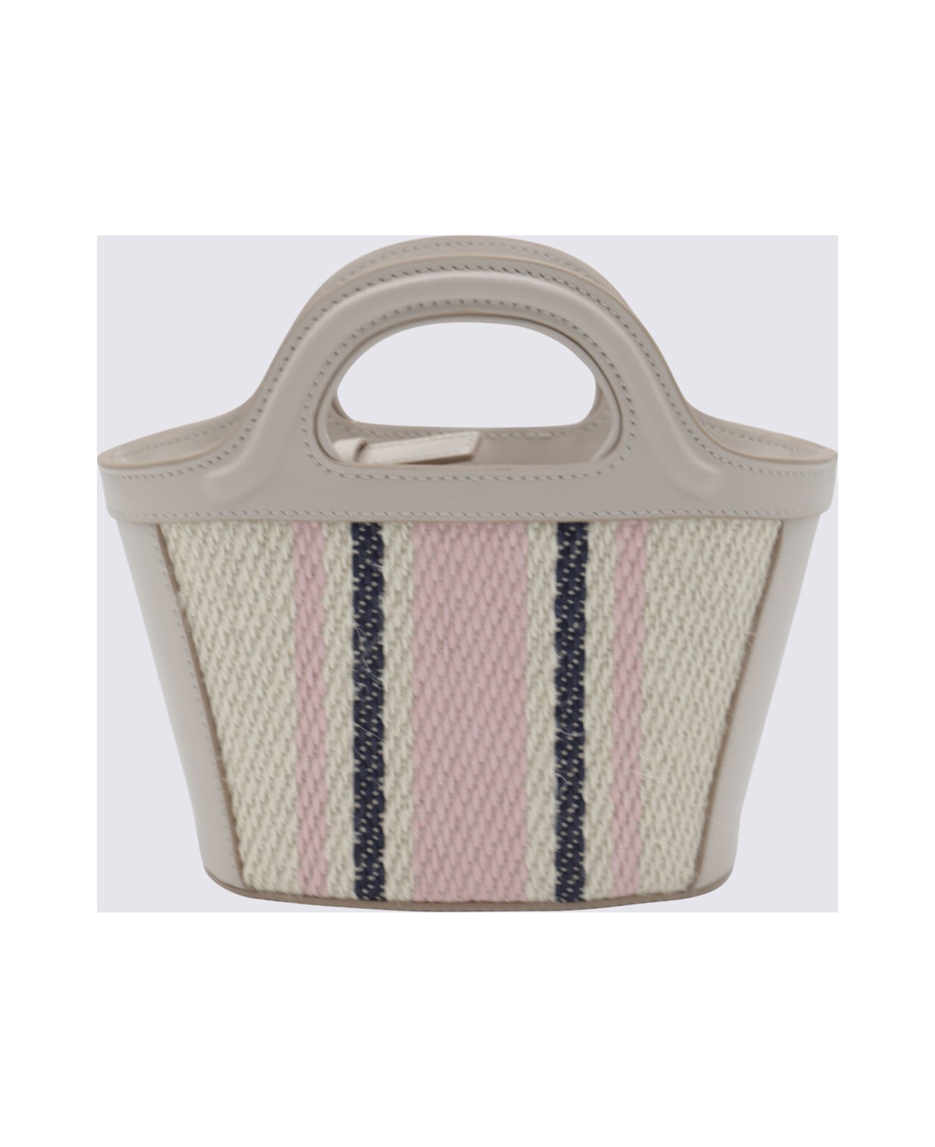 Marni White Tote - SILK WHITE/MACAROON/BLUE CHINA