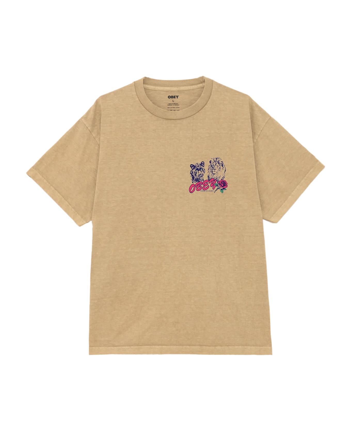 Obey Unite & Fight Tee - Ltk Pigment Light Khaki