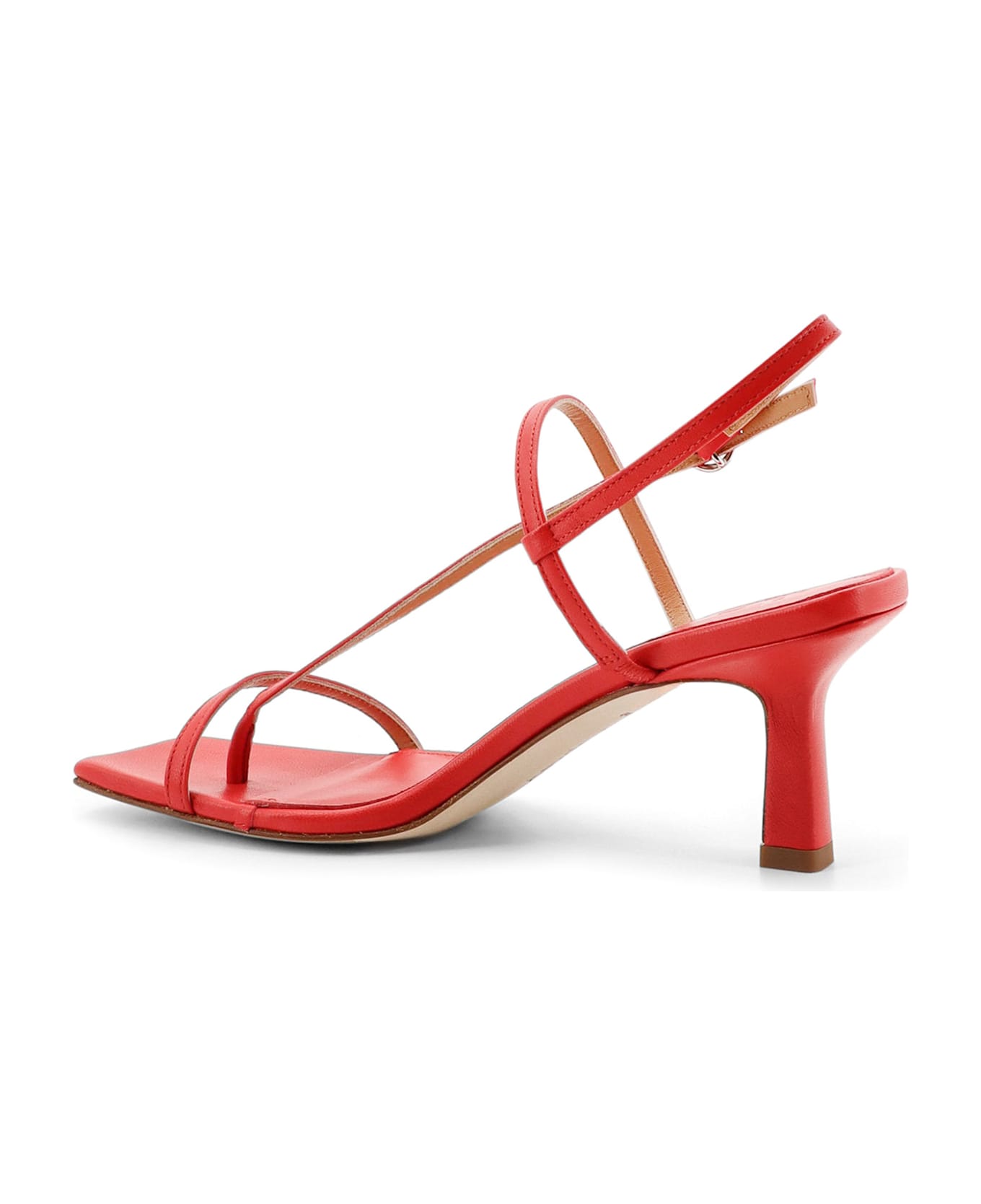 aeyde Elise Leather Thong Sandals - Red