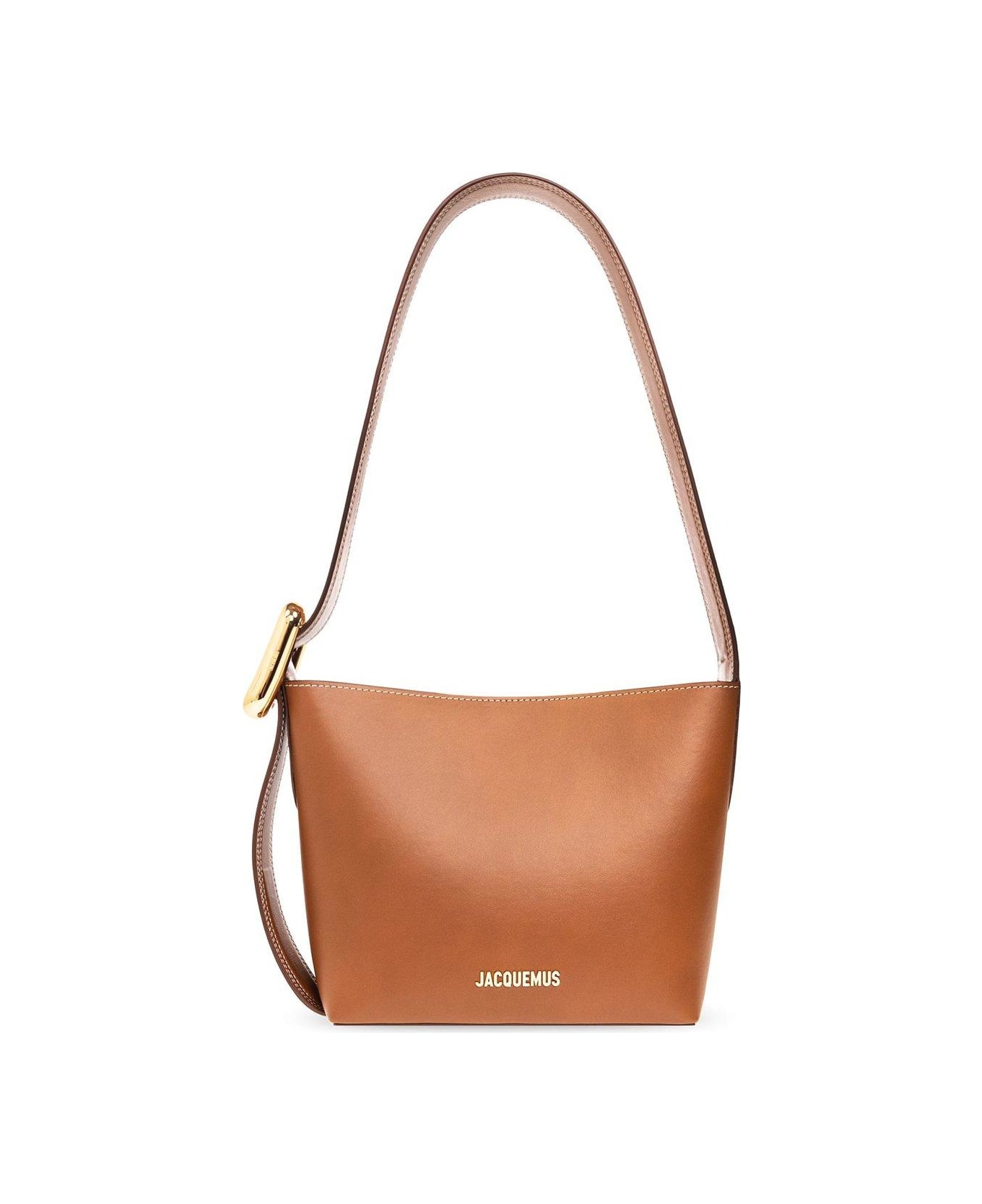 Jacquemus Buckled Small Bucket Bag - Leather Brown