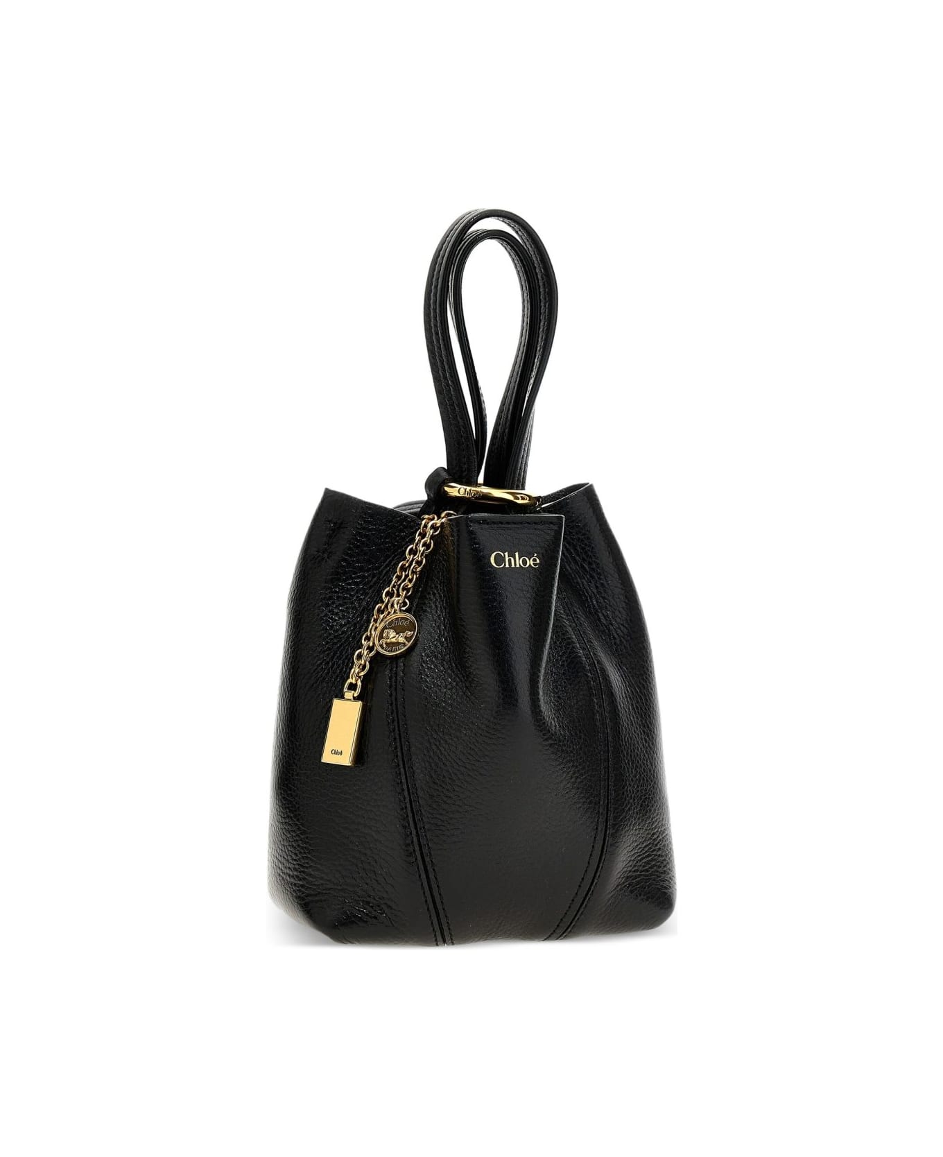 Chloé Spin Small Leather Tote - Black