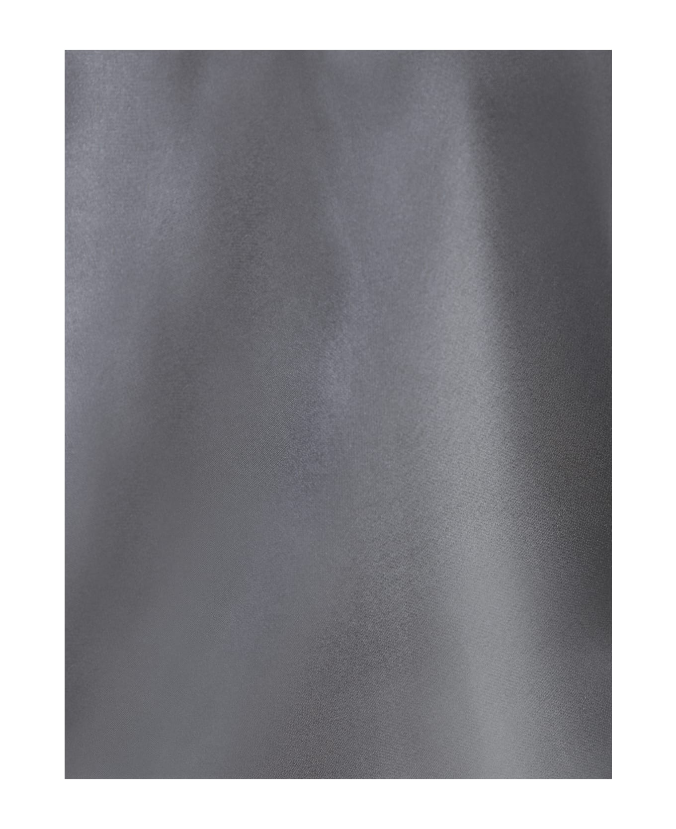 Rev Light Grey Asymmetric Satin Top - Grey